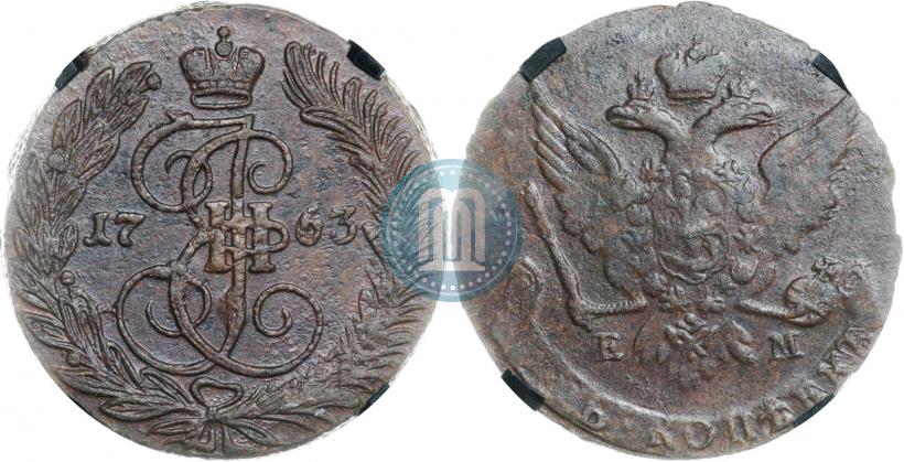 Picture 5 kopecks 1763 year ЕМ 