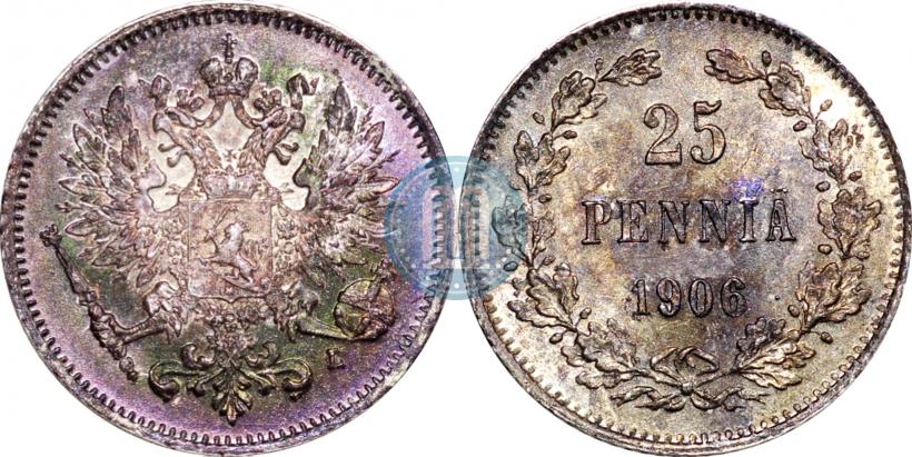 Picture 25 pennia 1906 year L 