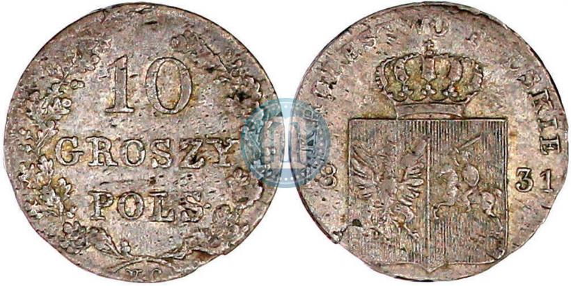 Picture 10 groszy 1831 year KG "Polish uprising"