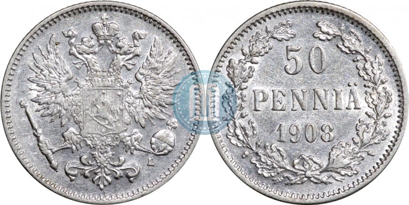 Фото 50 пенни 1908 года L 