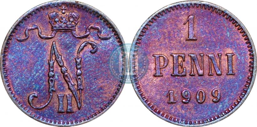 Picture 1 penni 1909 year  
