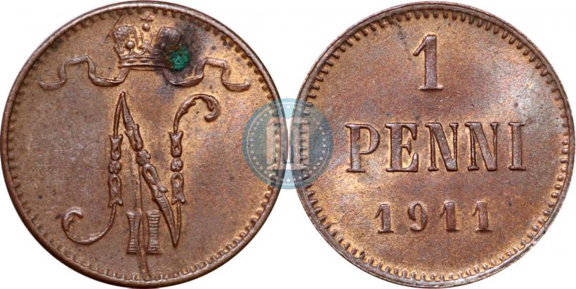 Фото 1 пенни 1911 года  
