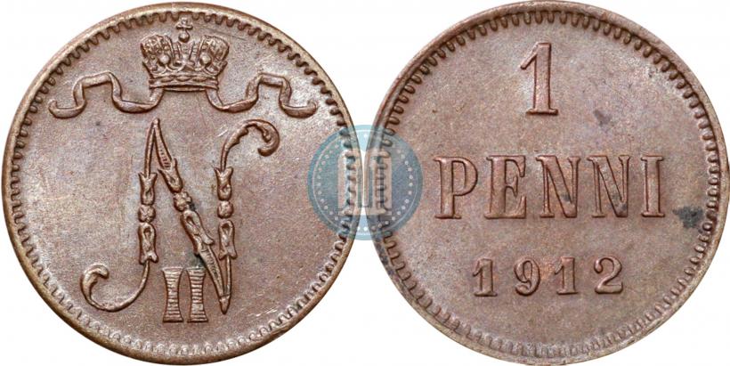 Фото 1 пенни 1912 года  