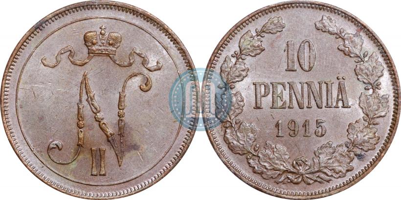 Фото 10 пенни 1915 года  