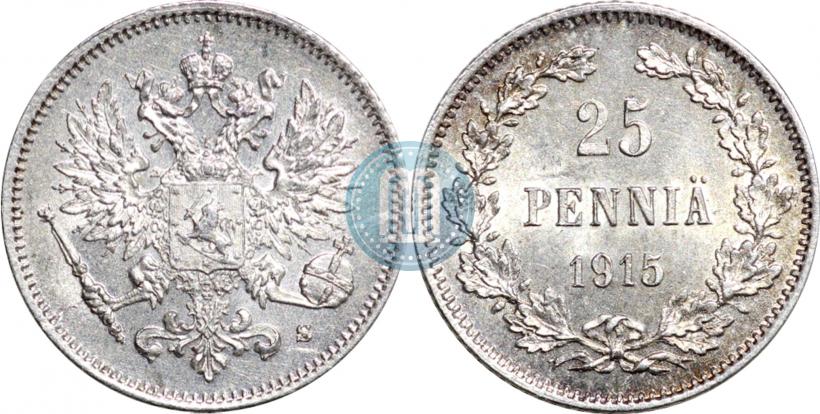 Фото 25 пенни 1915 года S 