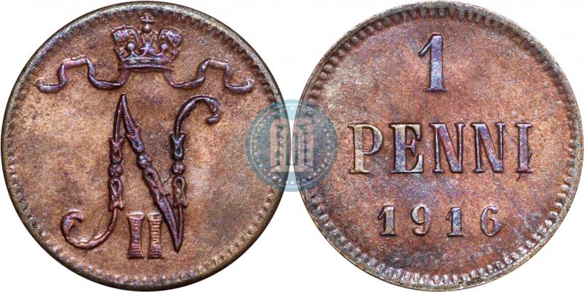 Фото 1 пенни 1916 года  