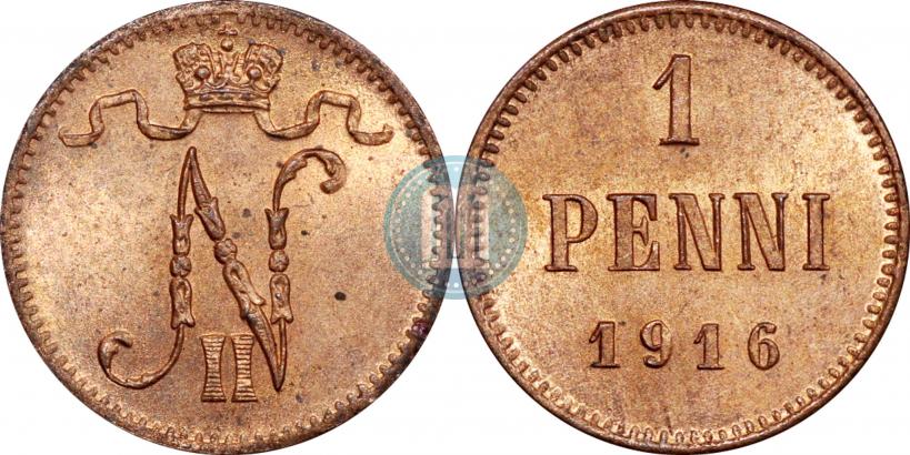 Фото 1 пенни 1916 года  