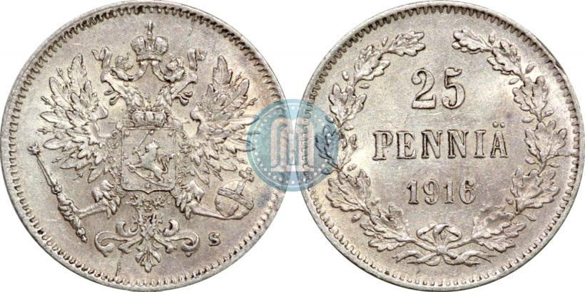 Picture 25 pennia 1916 year S 