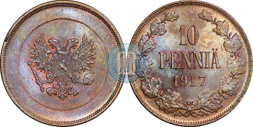 Picture 10 pennia 1917 year  