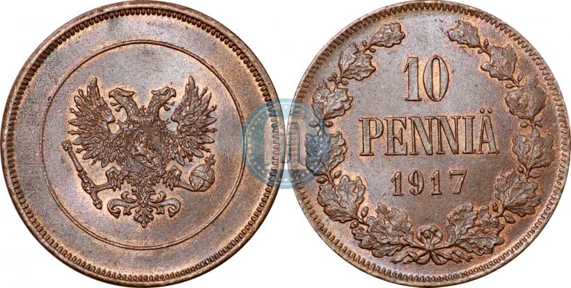 Picture 10 pennia 1917 year  