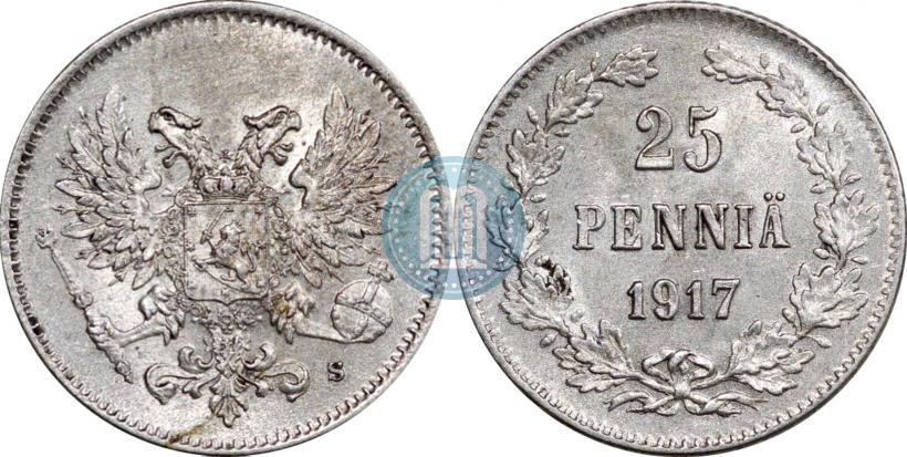 Picture 25 pennia 1917 year S 