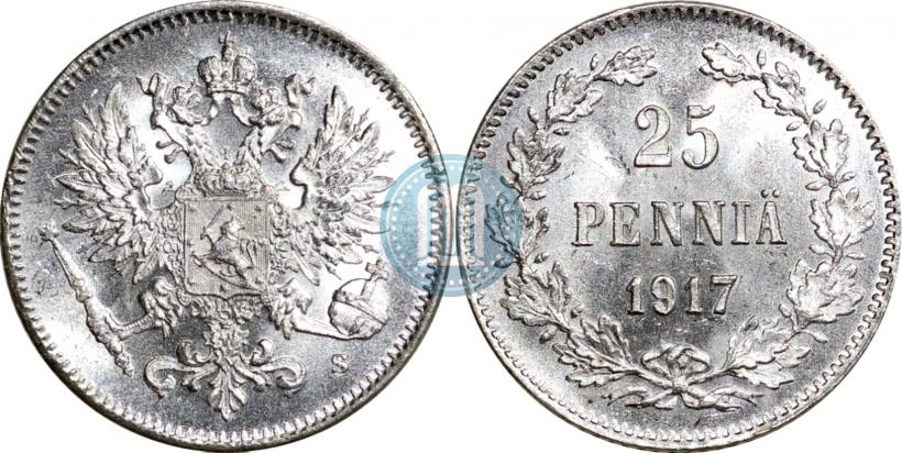 Фото 25 пенни 1917 года S 