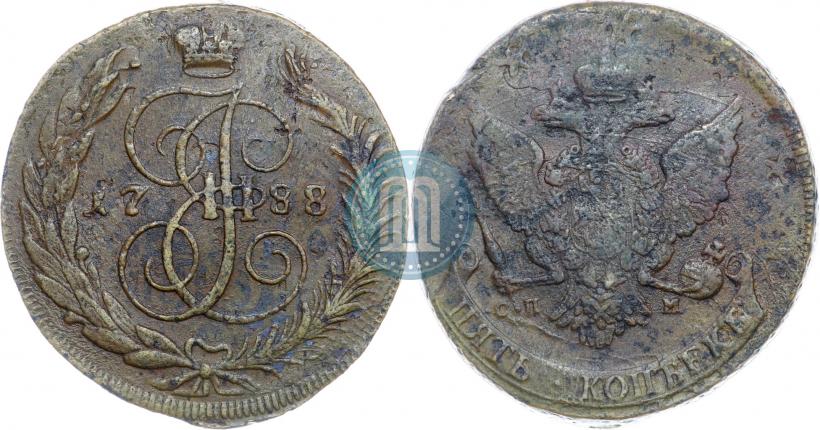 Picture 5 kopecks 1788 year СПМ 