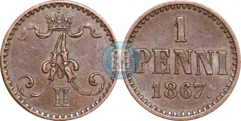 Picture 1 penni 1867 year  