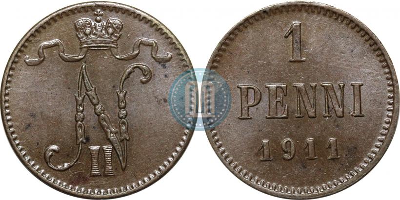 Picture 1 penni 1911 year  