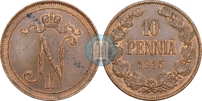 Picture 10 pennia 1915 year  