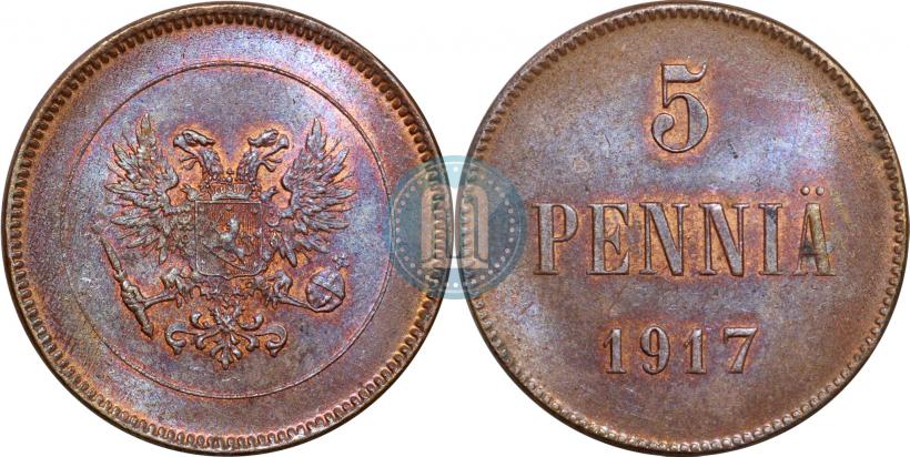 Фото 5 пенни 1917 года  