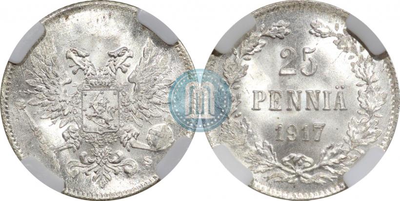 Picture 25 pennia 1917 year S 