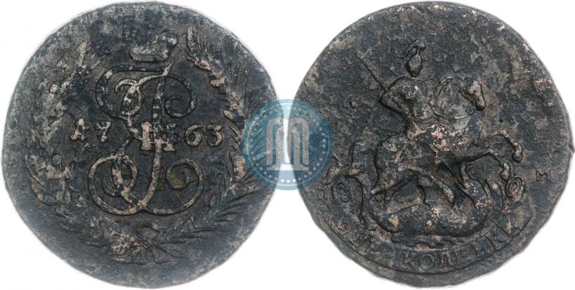Picture 2 kopecks 1763 year СПМ 