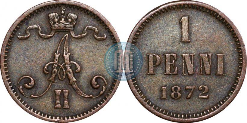 Picture 1 penni 1872 year  