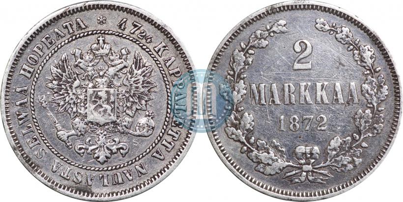 Picture 2 markkaa 1872 year S 