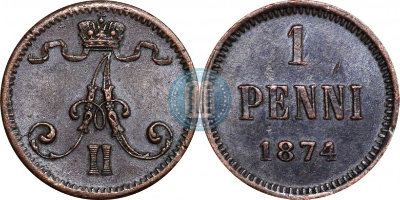 Picture 1 penni 1874 year  
