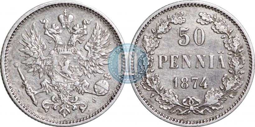 Picture 50 pennia 1874 year S 
