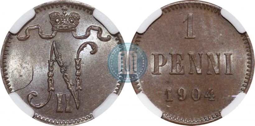 Фото 1 пенни 1904 года  