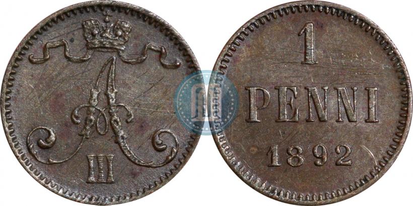 Фото 1 пенни 1892 года  
