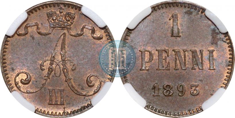 Picture 1 penni 1893 year  