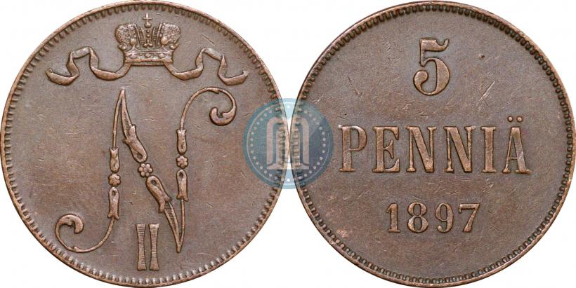 Picture 25 pennia 1917 year S 
