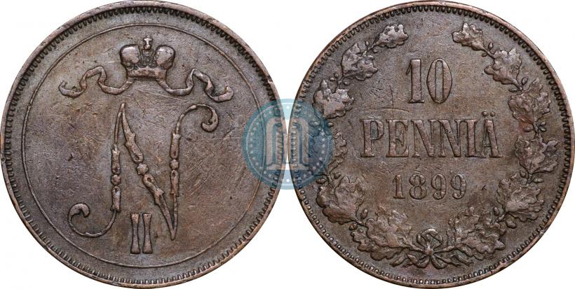 Фото 10 пенни 1899 года  