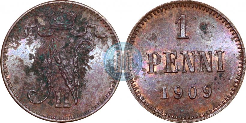 Picture 1 penni 1909 year  