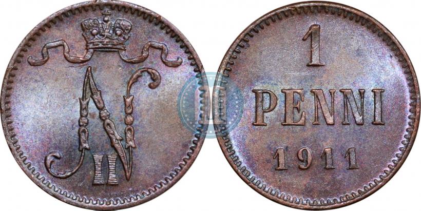 Picture 1 penni 1911 year  