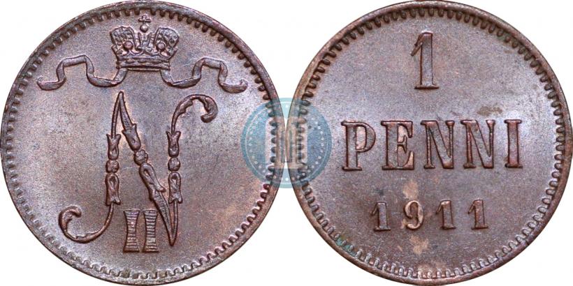 Picture 1 penni 1911 year  