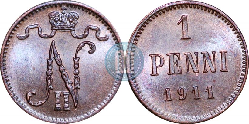 Picture 1 penni 1911 year  