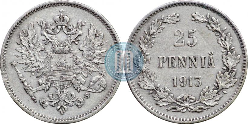 Фото 25 пенни 1913 года S 