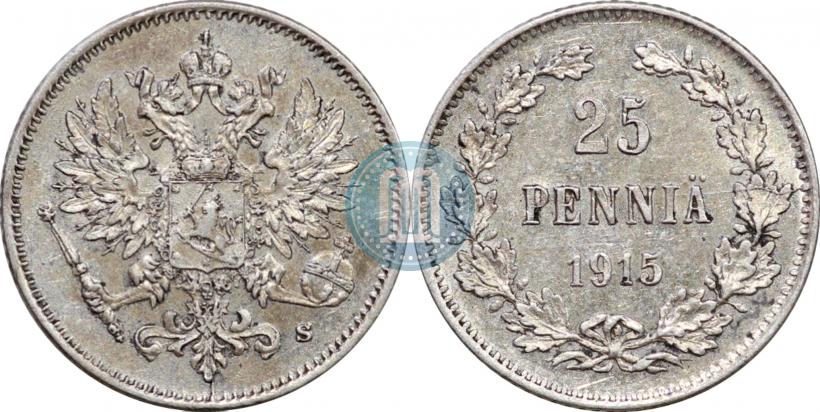 Фото 25 пенни 1915 года S 