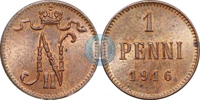 Фото 1 пенни 1916 года  