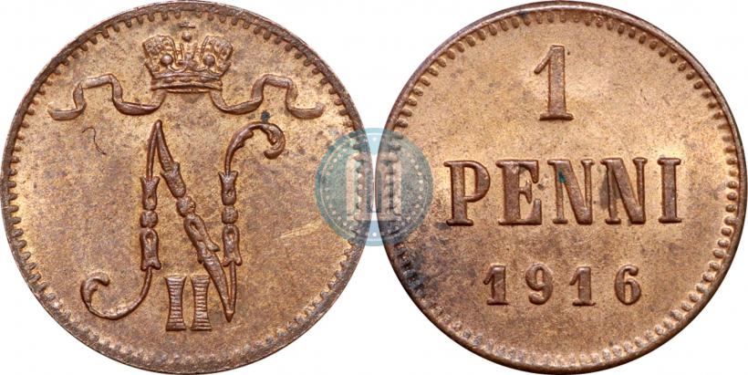 Фото 1 пенни 1916 года  