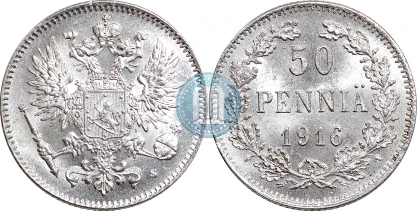 Фото 50 пенни 1916 года S 