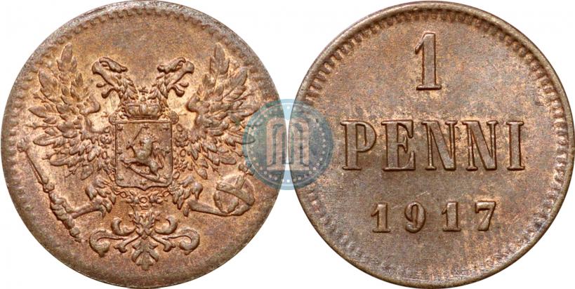 Фото 1 пенни 1917 года  