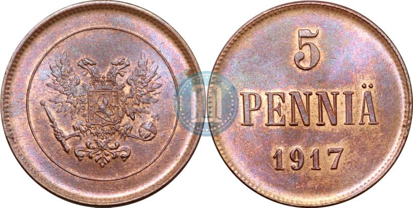 Фото 5 пенни 1917 года  