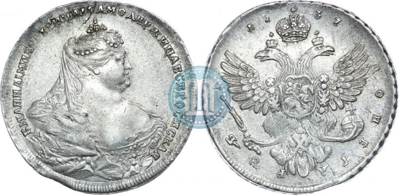Picture 1 rouble 1737 year  "Moscow type"