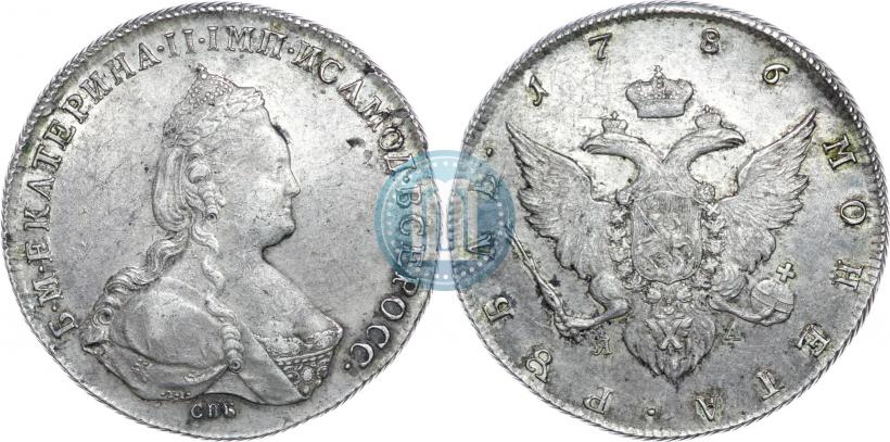 Picture 1 rouble 1786 year СПБ-ЯА 