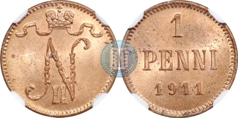 Picture 1 penni 1911 year  
