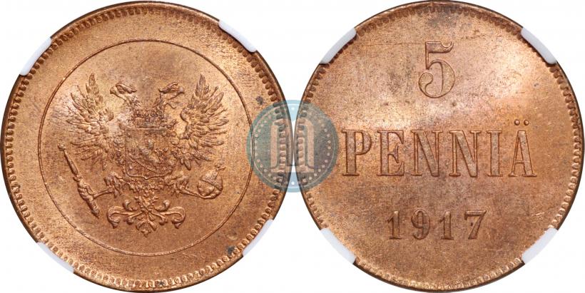 Фото 5 пенни 1917 года  