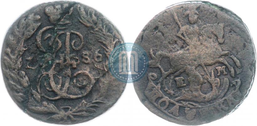 Фото Полушка 1786 года ЕМ 