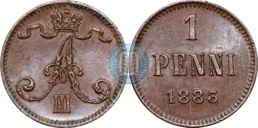 Фото 1 пенни 1883 года  