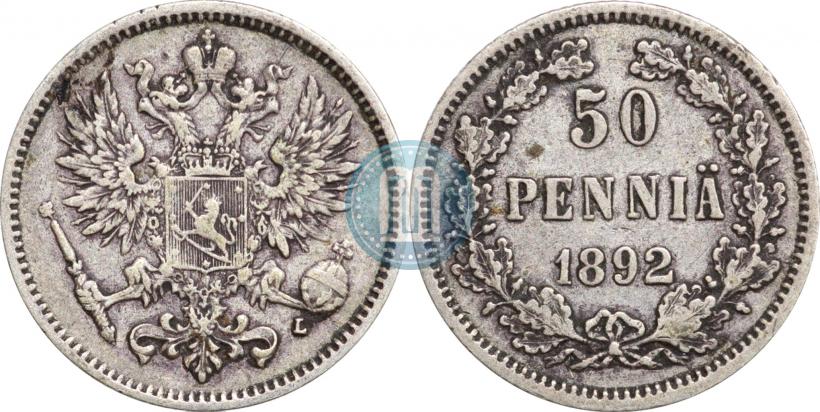 Picture 50 pennia 1892 year L 